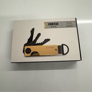 The Ridge KeyCase 24 Karat Gold Slim Metal Key Organizer New in Box